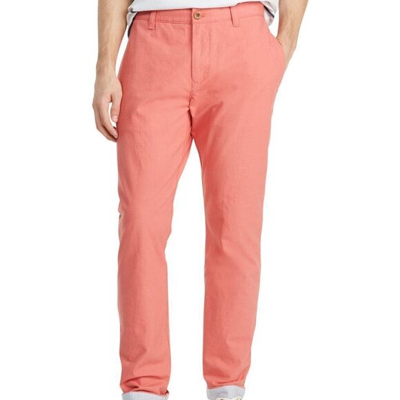 Tommy Hilfiger Men's Pink Coral Flex Chinos Pant Size 34X30 - Picture 1 of 11